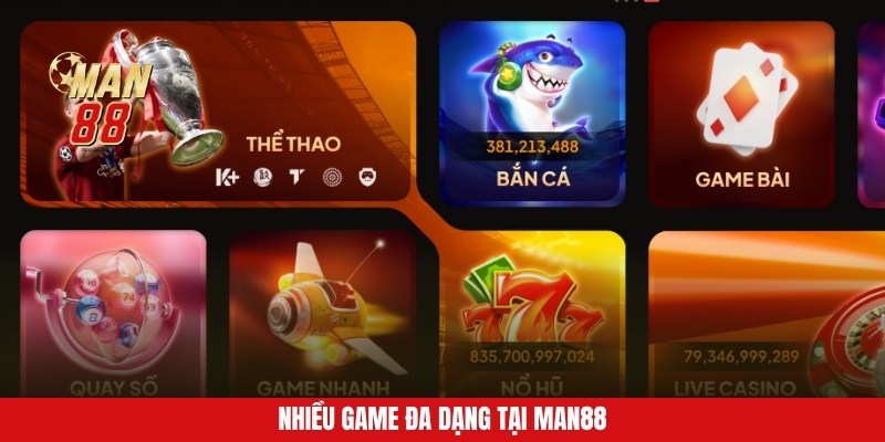 Man88 có nhiều game hay trên thế giới